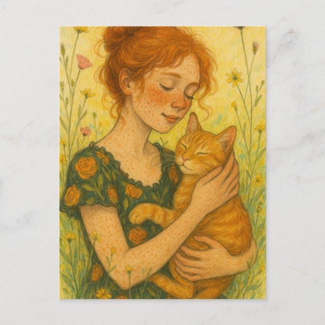 Ginger Cat Mom Orange Tabby Cats                   Postcard (Front)