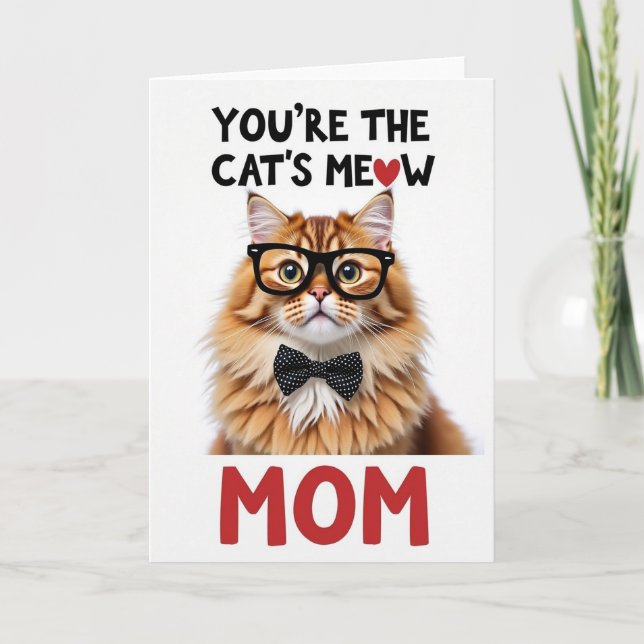 Ginger Cat Mothers Day Best Mom Card (Front)