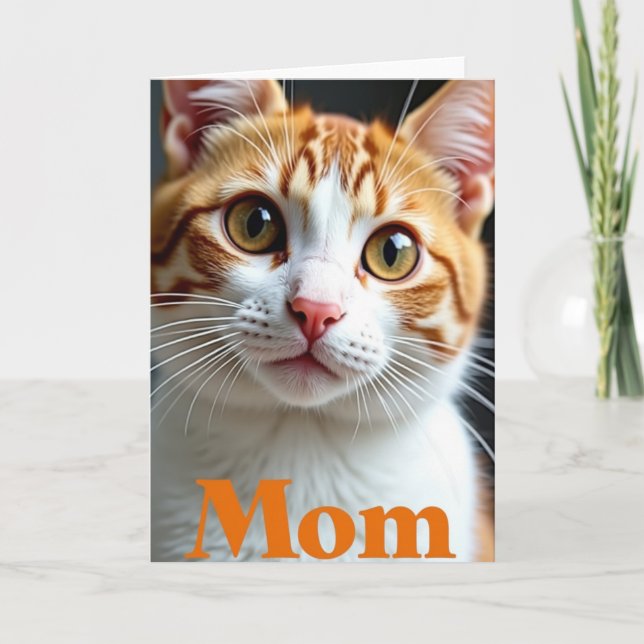 Ginger Cat Mothers Day Mom Card (Front)