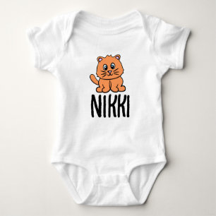 GINGER CAT NAME GIRLS ONE PIECE T-SHIRTS
