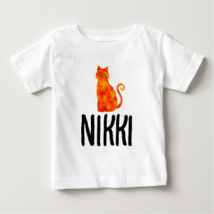 GINGER CAT NAME GIRLS TODDLER T-SHIRTS