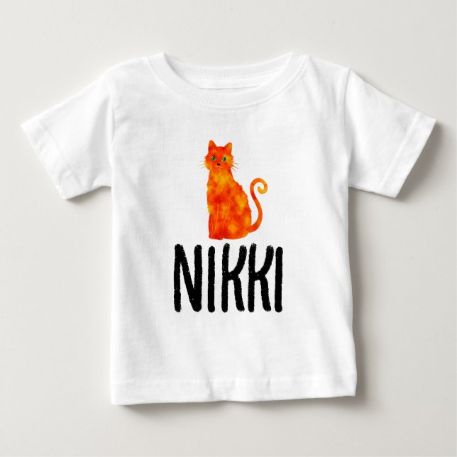 GINGER CAT NAME GIRLS TODDLER T-SHIRTS (Front)