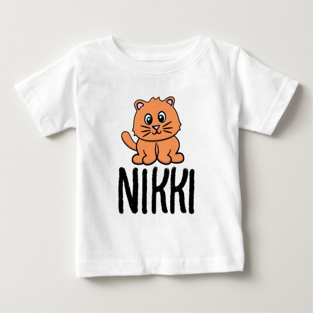 GINGER CAT NAME GIRLS TODDLER T-SHIRTS (Front)