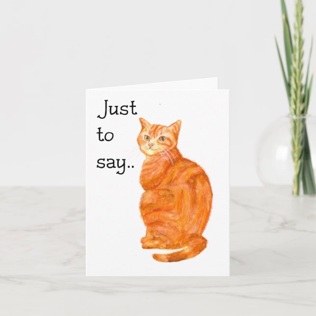 Ginger Cat Notecard (Front)