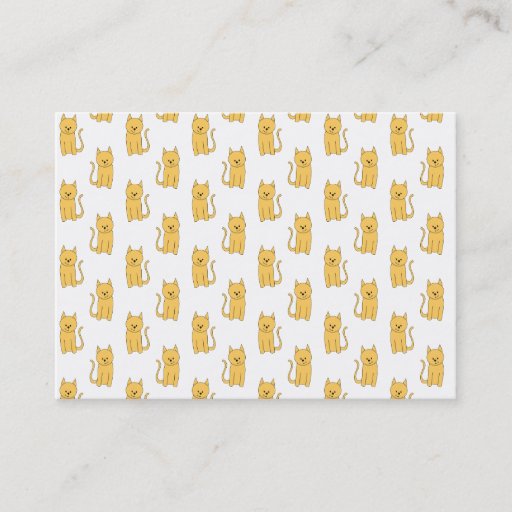 Customizable Ginger Cat Pattern. Business Card Templates
