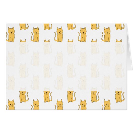 Ginger Cat Pattern. Cards (Front Horizontal)