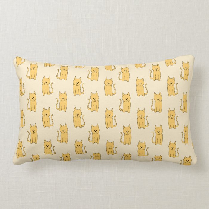 Ginger Cat Pattern. Throw Pillows