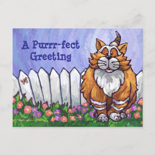 Ginger Cat Personalized Postcard