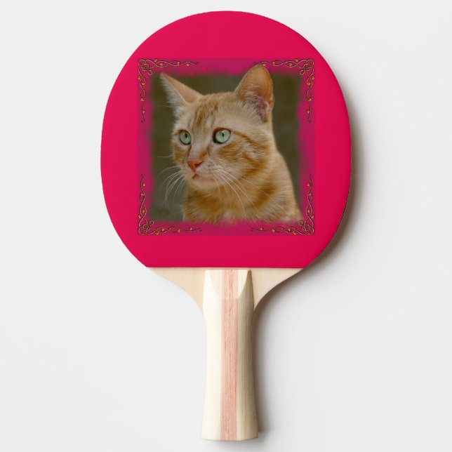 Ginger Cat Ping Pong Paddle (Front)
