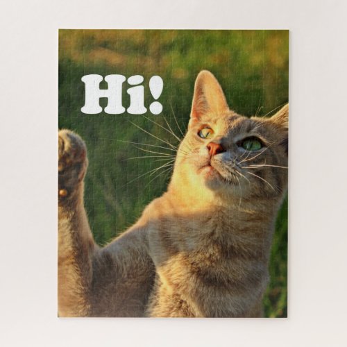 Ginger Cat Saying Hi Jigsaw Puzzle