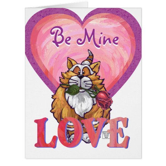 Ginger Cat Valentine's Day Cards (Front)