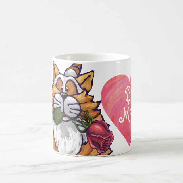 Ginger Cat Valentine's Day Color Morph Mug (Center)