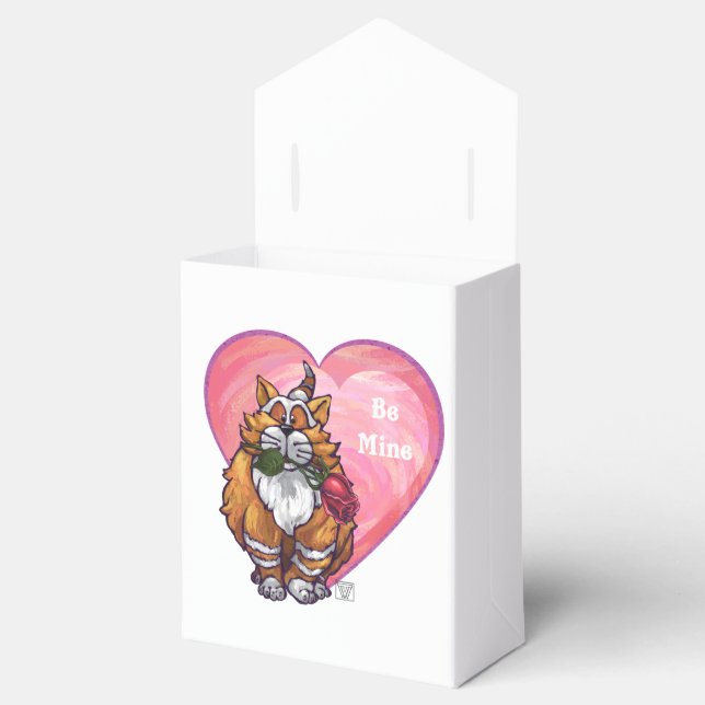 Ginger Cat Valentine's Day Favor Boxes (Opened)
