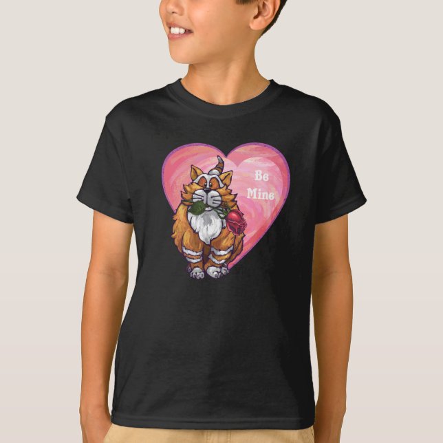 Ginger Cat Valentine's Day T-Shirt (Front)