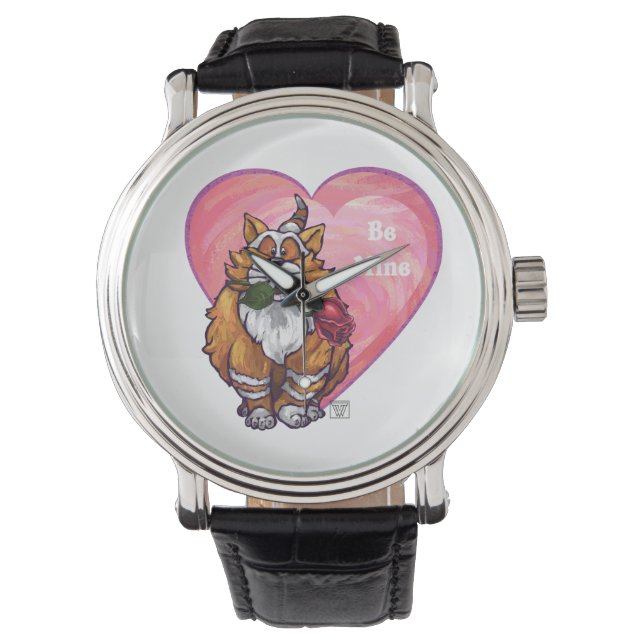 Ginger Cat Valentine's Day Watch (Front)
