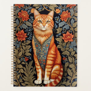 Ginger Cat William Morris Inspired Floral Planner