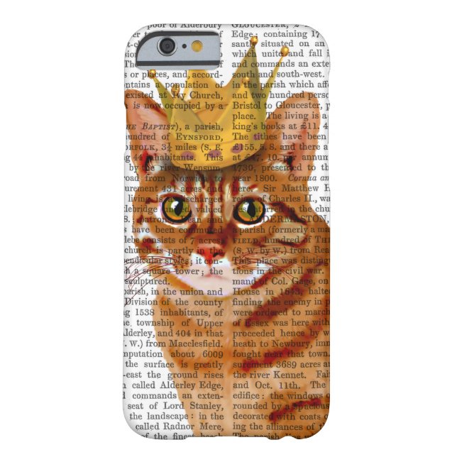 Ginger Cat with Crown Full Case-Mate iPhone Case (Back)