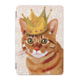 Ginger Cat with Crown Portrait iPad Mini Cover