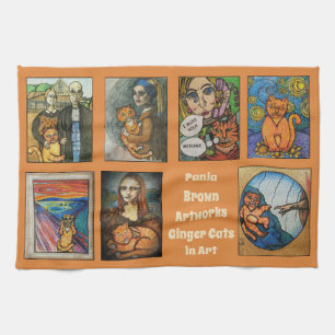 Ginger Cats in Art Kitchen Towel
