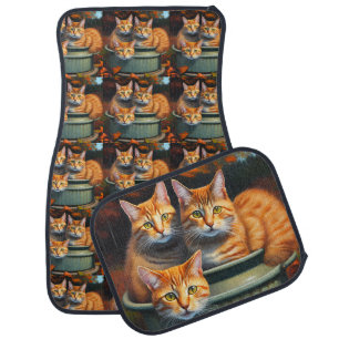 Ginger Cats Pot Plants,  Car Mats