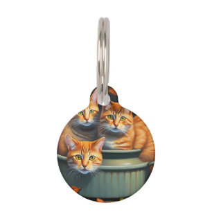 Ginger Cats Pot Plants, Pet Tag