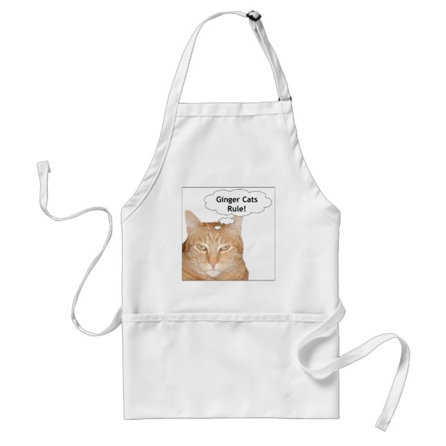 Ginger Cats Rule! Adult Apron (Front)