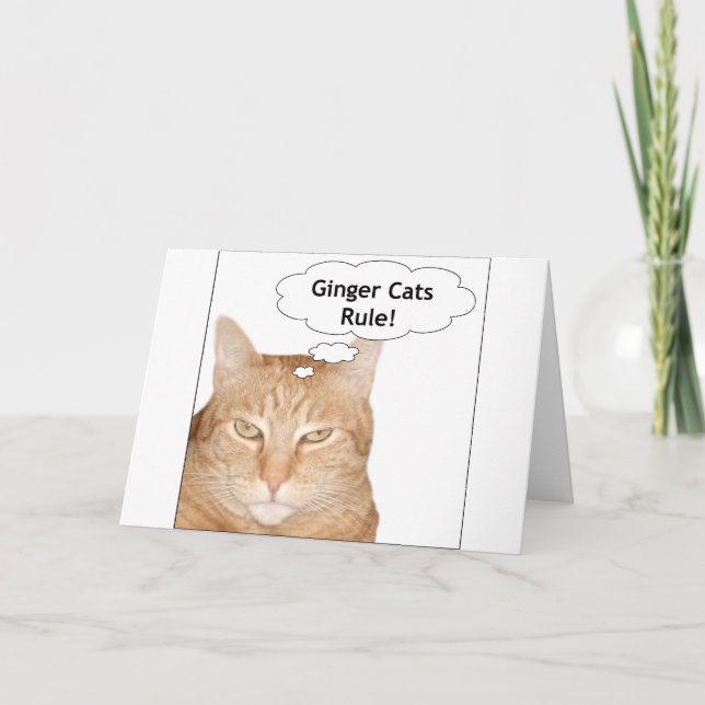Ginger Cats Rule! Card (Front)