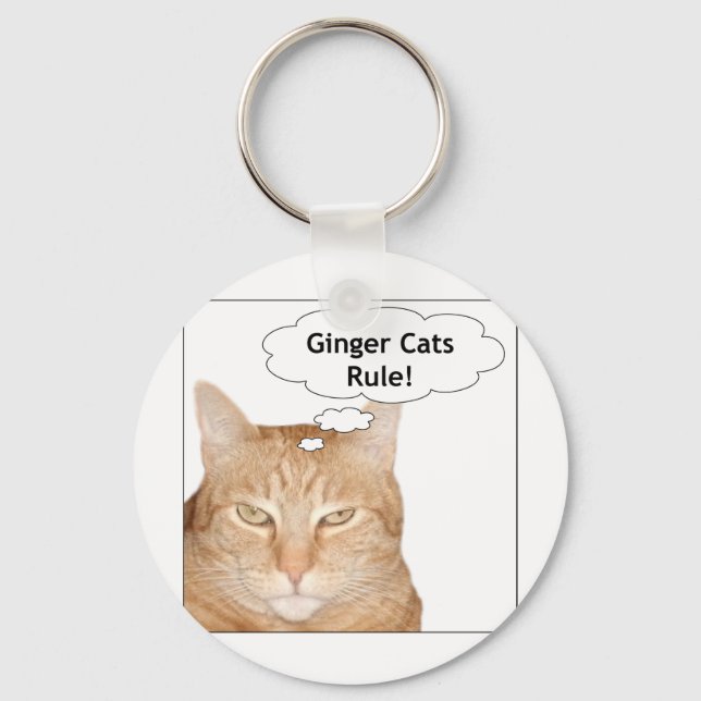 Ginger Cats Rule! Keychain (Front)