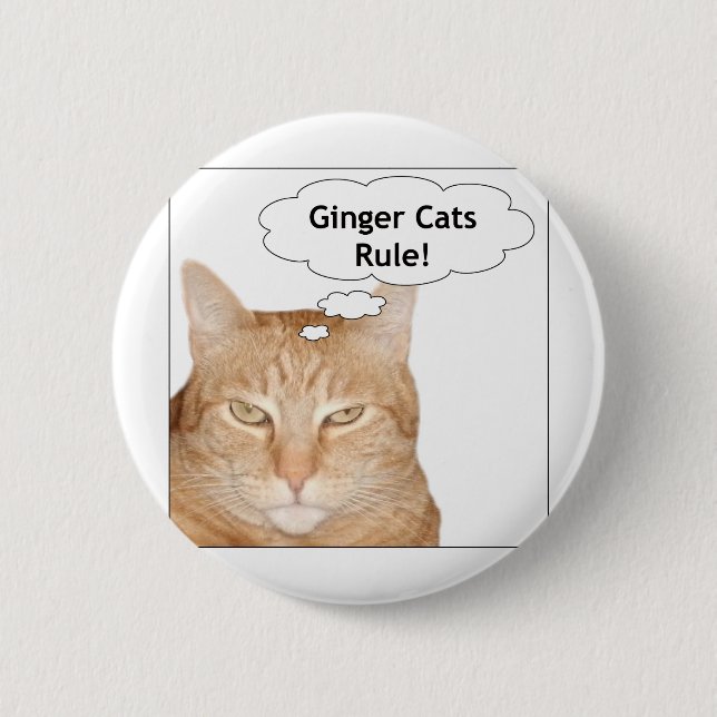 Ginger Cats Rule! Pinback Button (Front)