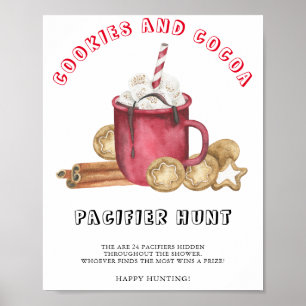 Ginger cookies - pacifier hunt baby shower game poster