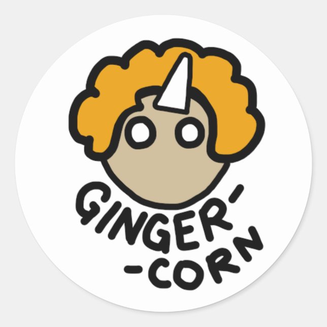Ginger-Corn joke sticker (Front)