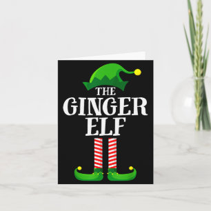 Ginger Elf Matching Family Group Christmas Party P Card