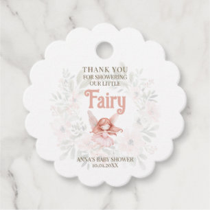 Ginger Fairy Baby Shower Thank You Favor Tags