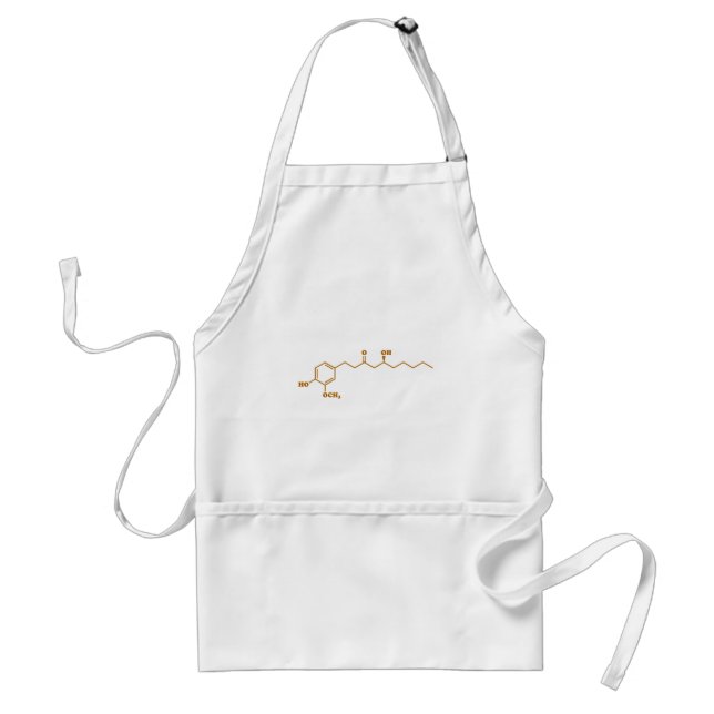 Ginger Gingerol Molecule Chemical Formula Adult Apron (Front)