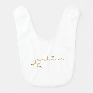 Ginger Gingerol Molecule Chemical Formula Baby Bib