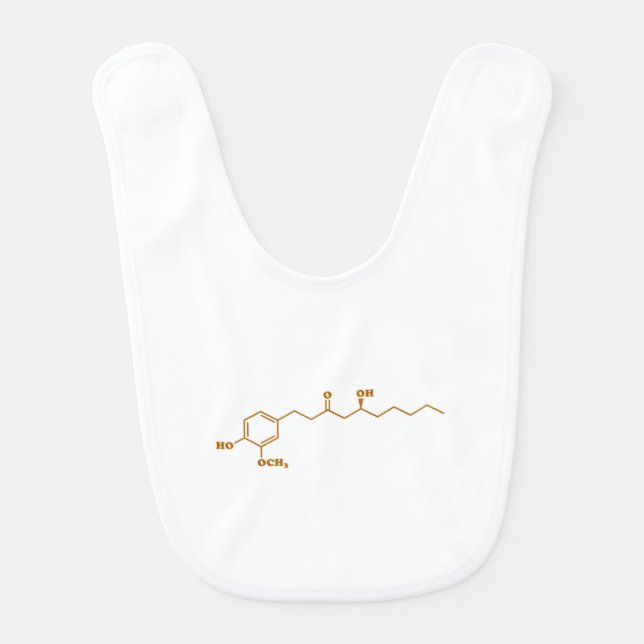 Ginger Gingerol Molecule Chemical Formula Baby Bib (Front)