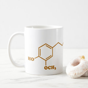 Ginger Gingerol Molecule Chemical Formula Coffee Mug