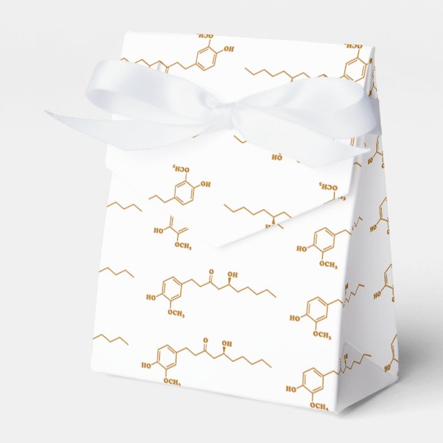Ginger Gingerol Molecule Chemical Formula Favor Boxes (Front Side)