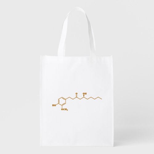 Ginger Gingerol Molecule Chemical Formula Grocery Bag