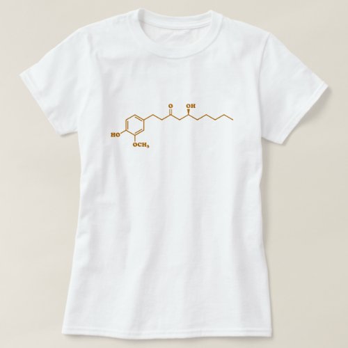 Ginger Gingerol Molecule Chemical Formula T_Shirt