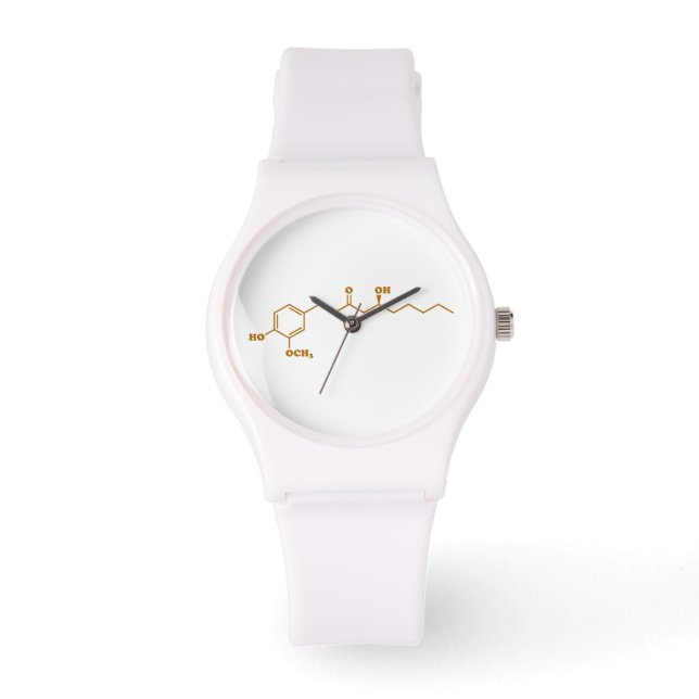 Ginger Gingerol Molecule Chemical Formula Watch (Front)
