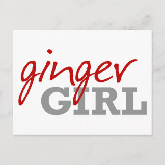 Ginger Girl Redhead Freckles Postcard
