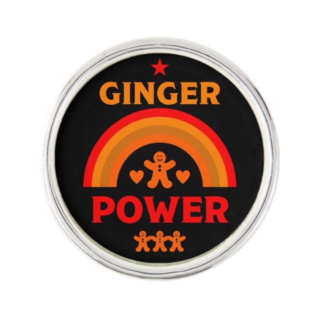 Ginger Hair Pride Lapel Pin (Front)