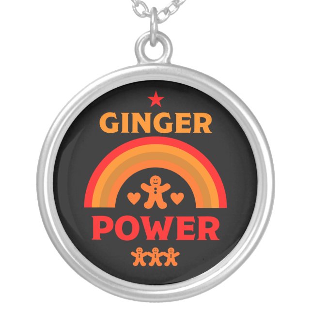 Ginger Hair Pride Silver Plated Necklace (Front)