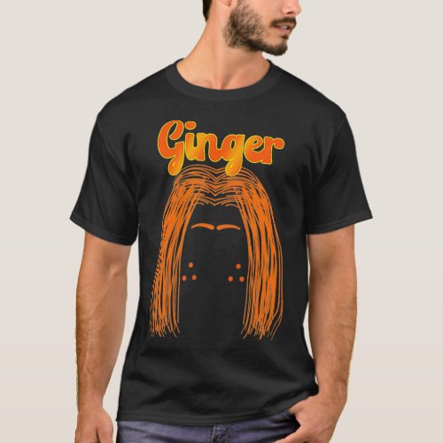 Ginger Hair Redhead Gift Retro Cute  T_Shirt
