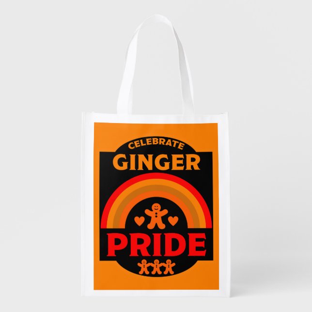 Ginger Haired Pride Grocery Bag (Front)