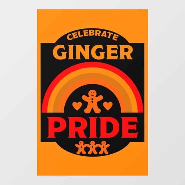 Ginger Haired Pride Window Cling (Sheet)