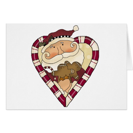Ginger Heart Santa T-shirts and Gifts (Front Horizontal)