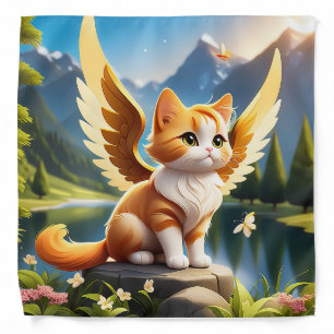Ginger is a beautiful angel cat with wings. She lo Bandana
