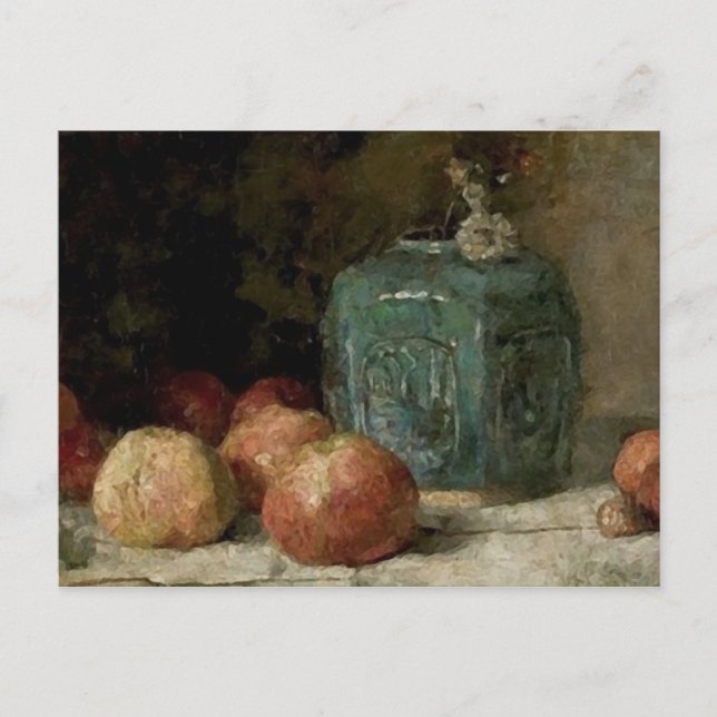 Ginger Jar & Apples, Vincent van Gogh Fine Art Postcard (Front)